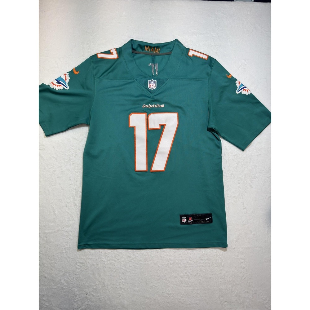 Miami Dolphins‎ Jersey Mens Medium Green NFL Football Nike Jaylen Waddle 17